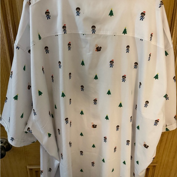 RSVLTS Bob Ross Christmas Shirt - White with Multicolor Accents - Picture 7 of 7